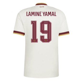 Billige Fotballdrakt Spania Lamine Yamal #19 Replika Bortedrakt VM 2026 Kortermet